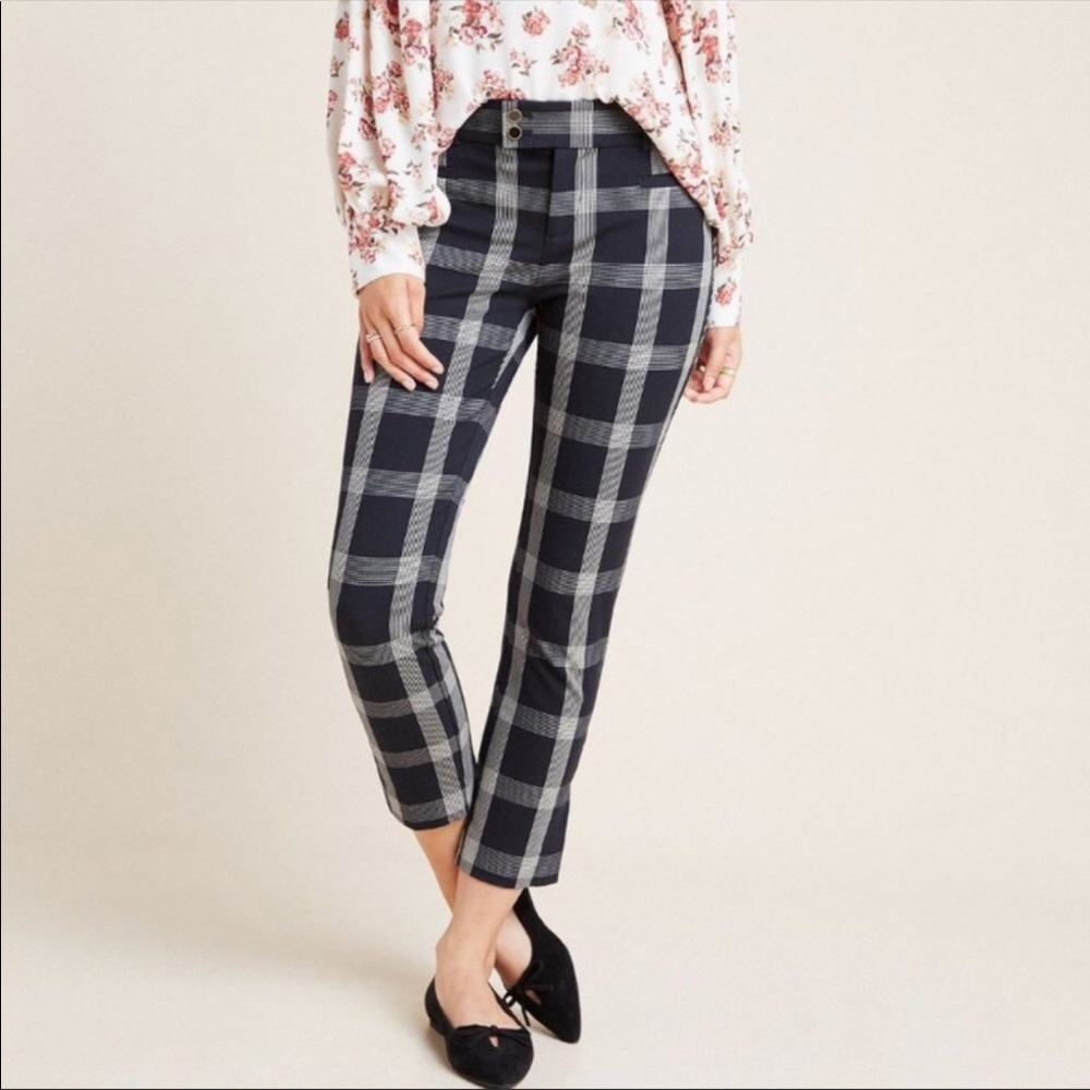 The Essential Slim Anthropology Plaid Pants